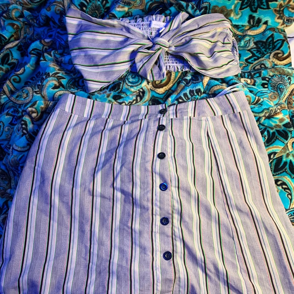 Bandeau Matching Skirt Set